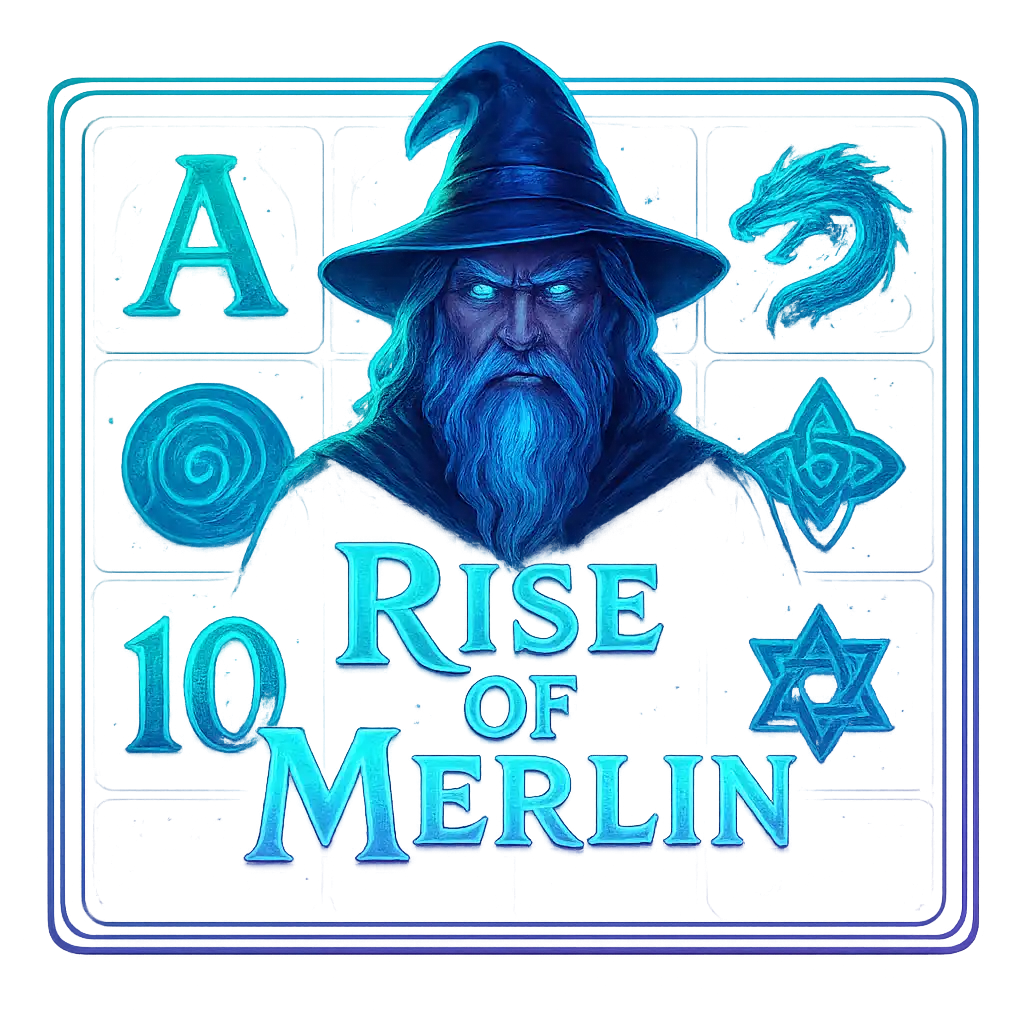 Rise of Merlin slot game cover art